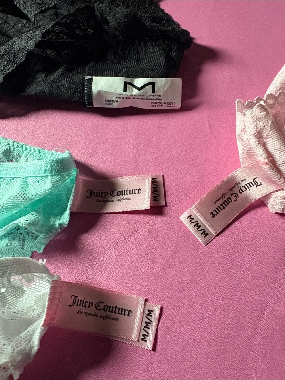 Lace Boyshort Panties in Black, White, Pink, and Mint - Floral Stretch Lace